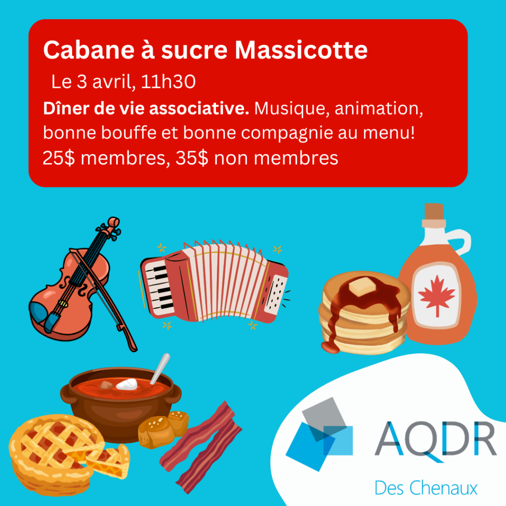 Dîner de vie associative à la Cabane à sucre Massicotte